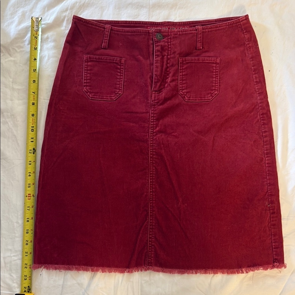 Guess Corderoy Stretch Red Denim Mini Skirt. Size 30. Excellent condition!